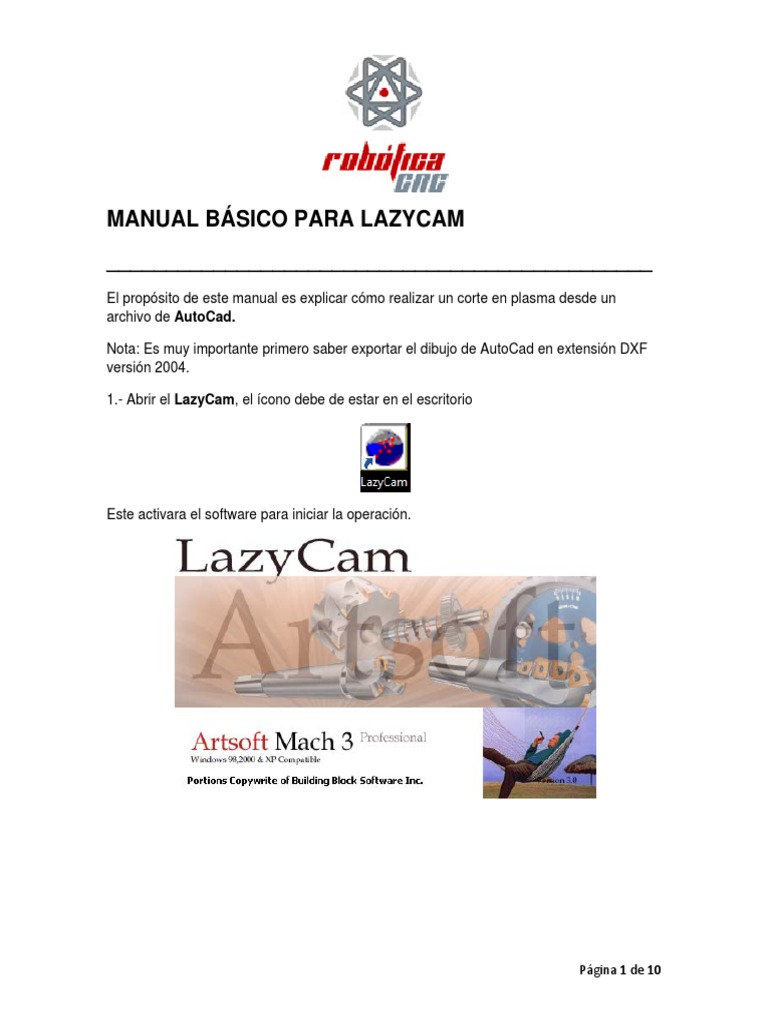 Guía Corte Plasma con LazyCam | PDF | Informática | Software, image size:768x1024