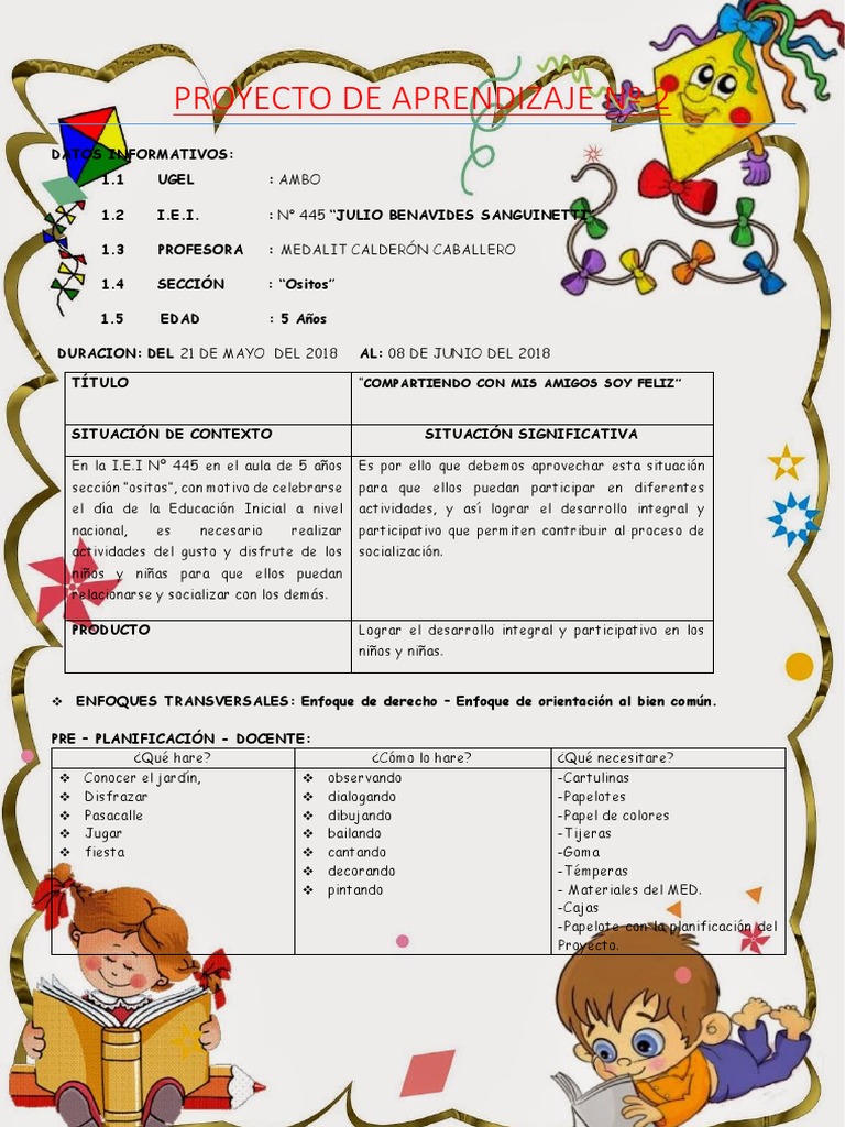 Proyecto N°2 Mayo Dia de La Educacion Inicial | PDF | Educación de la ...