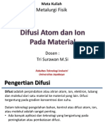 Pertemuan 5 - Difusi Atom Dan Ion Pada Material