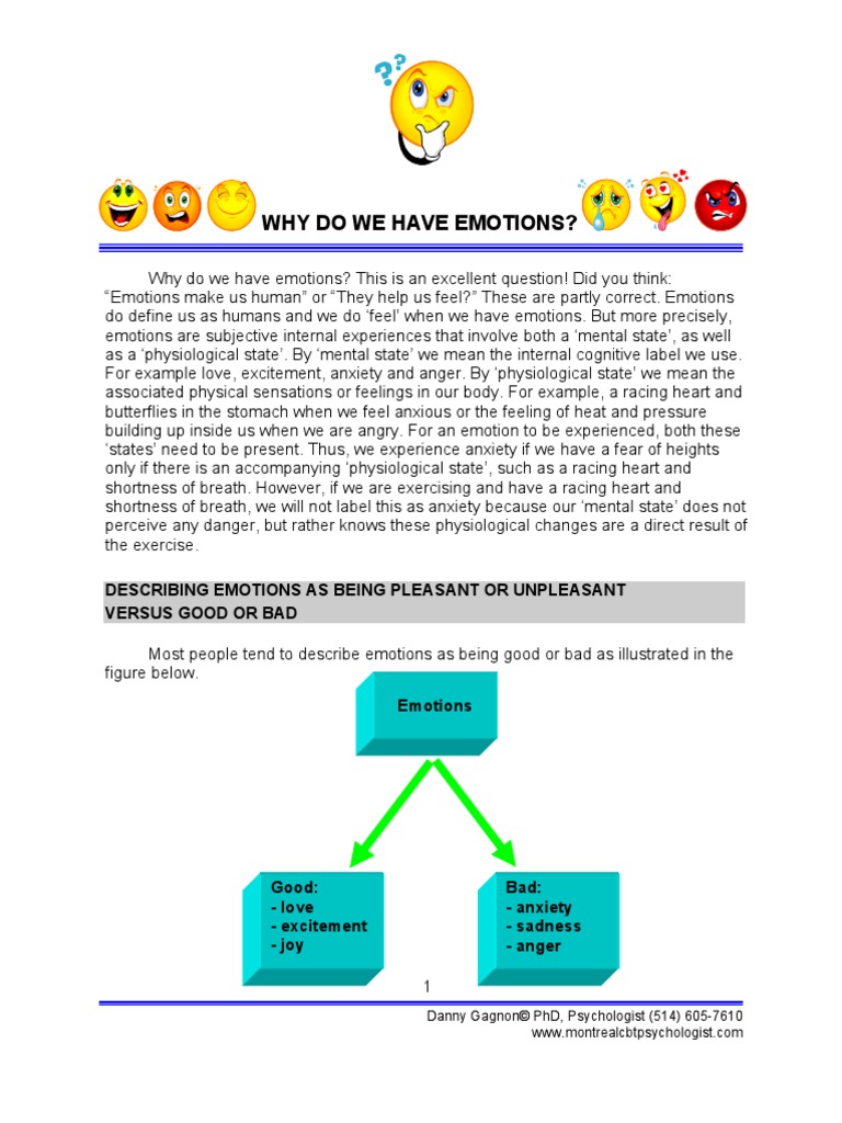 Why Do We Have Emotions Emotions SelfImprovement