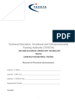 Construction Material Testing Science Lab. Technology Diploma III