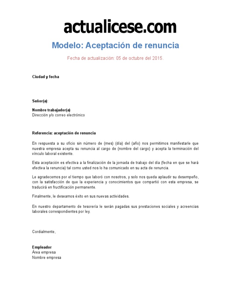 Modelo Carta Aceptacion Beca Modelo de Informe