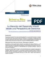 La Atencion Del Desarrollo Infantil Desde Una Perspectiva de Derechos