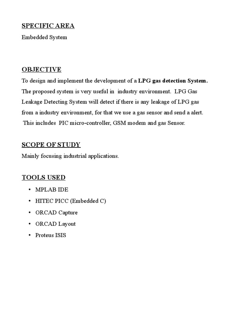 Industrial LPG Gas Detection System | PDF | Computers