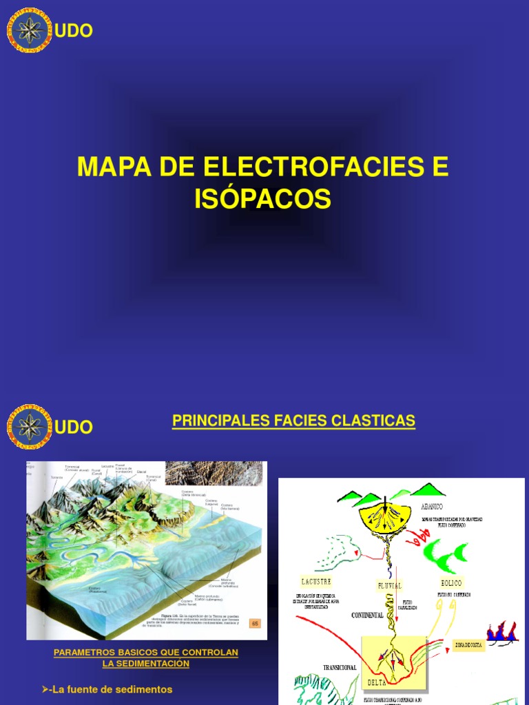 Mapa de Electrofacies y Sedimentación | PDF | rio Delta | Isla