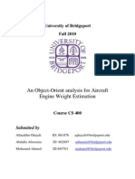 Aircraft Engine Weight Estimation Using Object-Oriented Analysis