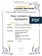 Informe de Peso Unitario de Agregados