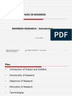 Unit 1 - Business Research-Introduction