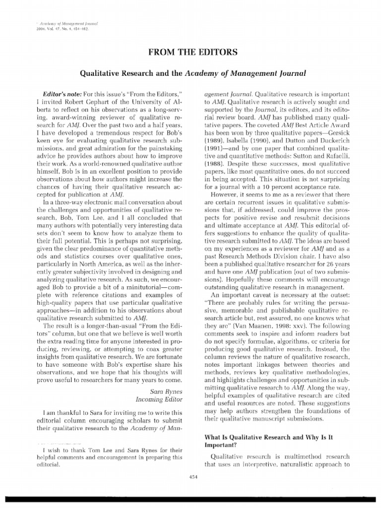Enhancing Qualitative Research Submission | PDF | Qualitative Research ...