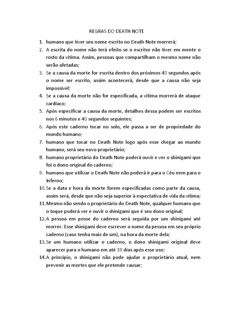 Death Note: todas as regras do caderno da morte (e como funcionam