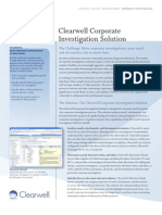 Clearwell Corporate Investigation Solution 