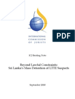 Beyond Lawful Constraints: Sri Lanka's Mass Detention of LTTE Suspects