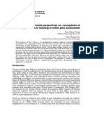 Students' Interpersonal Perspectives On, Conceptions of and Approaches To Learning in Online Peer Assessment