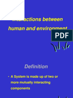 Human-Environment Interactions