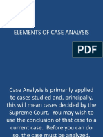 Elements of Case Analysis