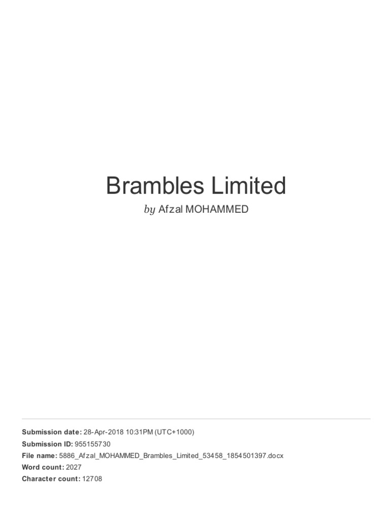 Brambles Limited PDF