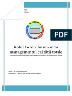 Rolul Factorului Uman in TQM