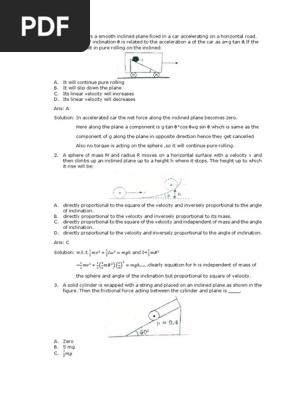 Rolling Motion 2 Rotation Around A Fixed Axis Angular Momentum