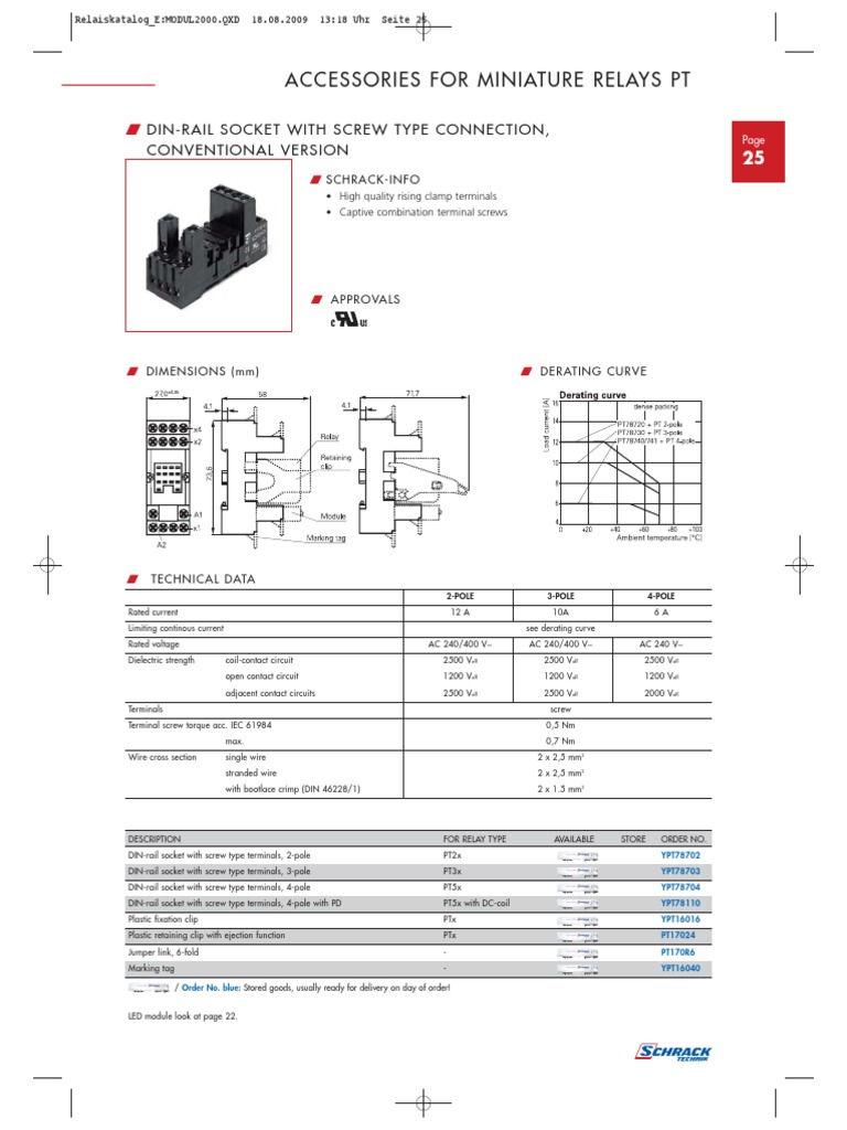 Schrack Ypt78704 Socket | PDF