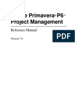 Primavera P6 7.0 Project Management Reference Manual