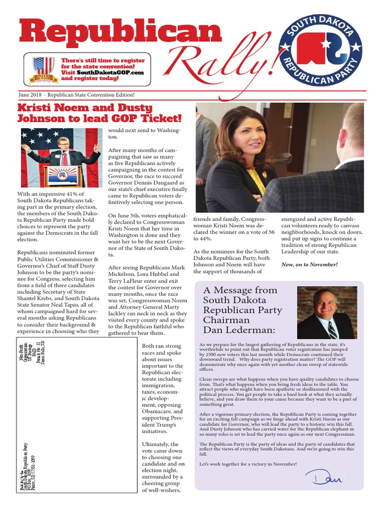 Republican Rally June 2018 Newsletter - Convention Edition | PDF ...
