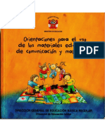Orientaciones para El Uso de Los Materiales Educativos de Comunicacion y Matematica PDF