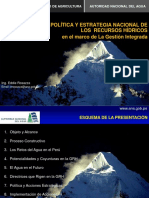 La Política y Estrategia Nacional de los  Recursos Hídricos - Rosazza2009.ppt
