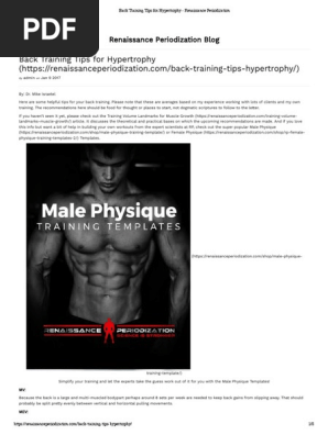 Back Training Tips for Hypertrophy - Renaissance Periodization