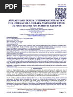 ANALYSIS AND DESIGN OF INFORMATION SYSTEM FOR JOURNAL SELF-DIETARY ASSESSMENT BASED ON FOOD RECORD FOR DIABETES PATIENTS