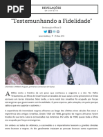 “Testemunhando a Fidelidade”