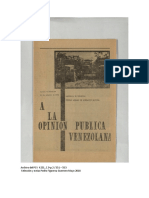 FALN_ Venezuela a La Opinion Pública - 20 Oct. 1964