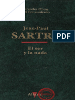 Sartre Jean Paul 1943 El Ser y La Nada Obra Filosofica PDF