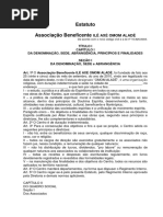 Modelo de Estatuto de Um Centro Espírita