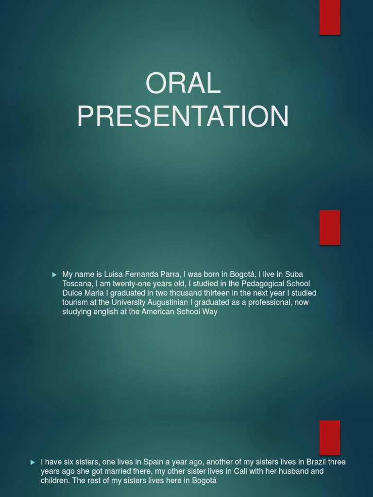 Oral Presentation Pdf : Structure of Oral Presentation – LNXHN