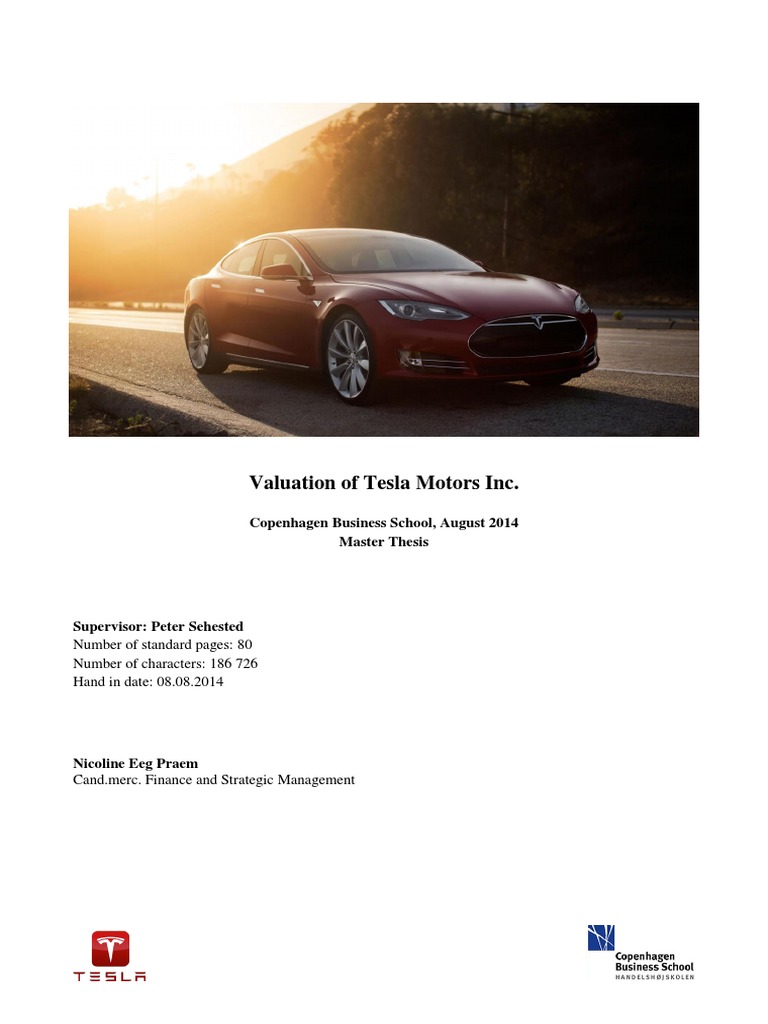 Tesla Report PDF Electric Vehicle Valuation (Finance)