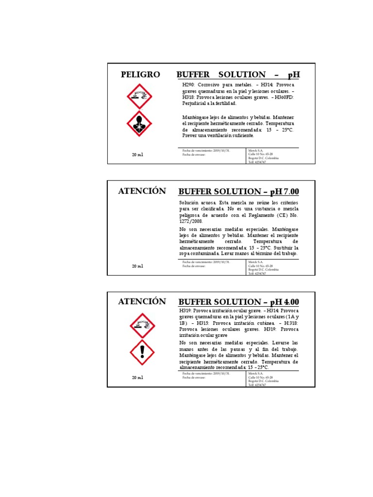 Ejemplos de Etiquetas SGA para Productos | PDF | Quemar | Toxicidad