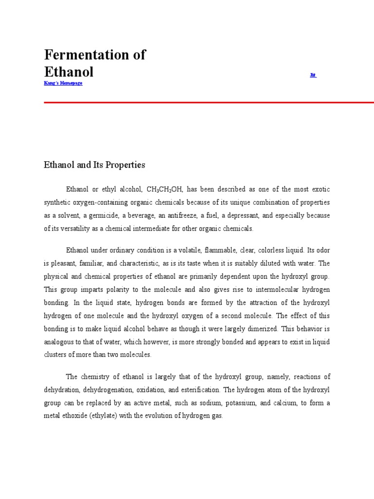 Ethanol Fermentation Processes Explained | PDF | Brewing | Fermentation