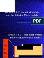 Groups 1 & 2, The Alkali Metals and The Alkaline Earth Metals