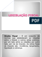 Legislao Fiscal - Conceito e Fontes