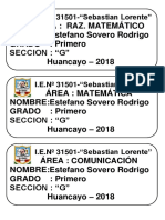 Etiquetas Sebastian Lorente 2018.