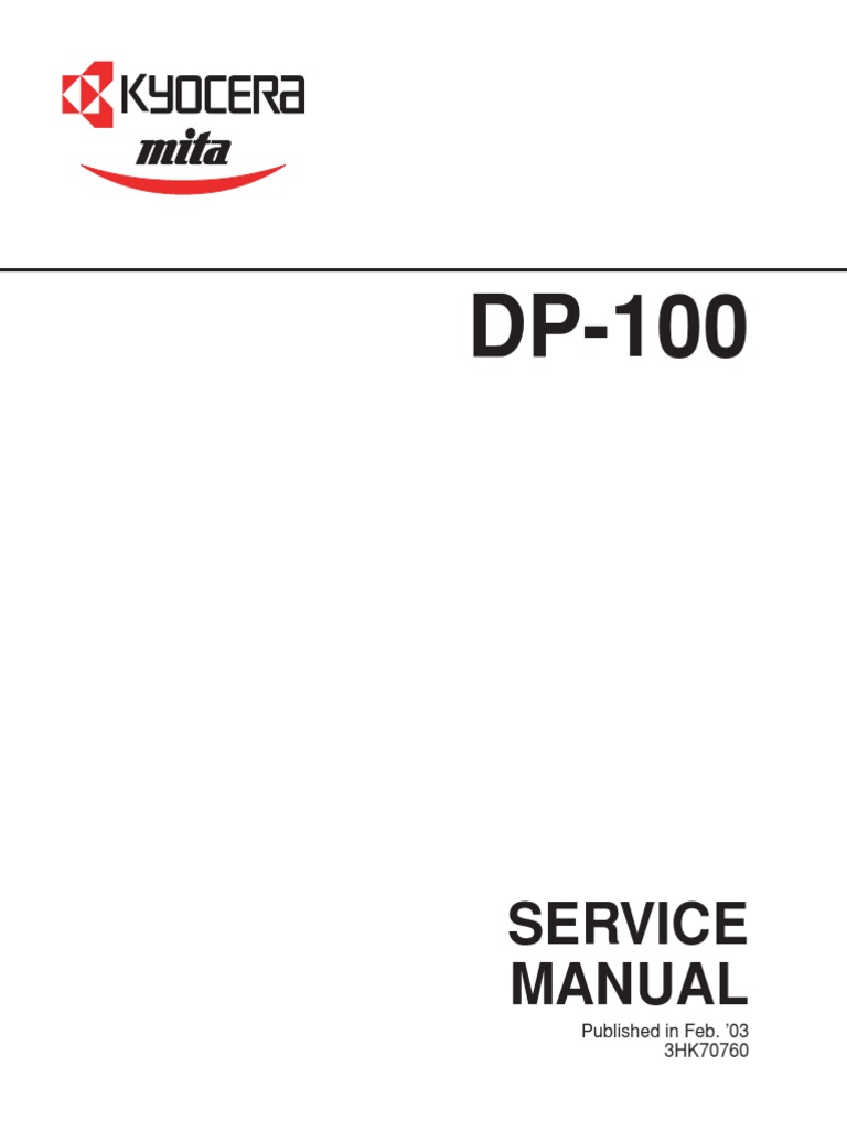 Service Manual DP-100 PDF | PDF | Electrical Connector | Ac Power Plugs ...