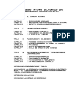 Reglamento Interno Del Consejo Regional - 2013