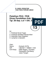 Keg Kolektif 13 - Diklat PKG PKB Di Dinas Pendidikan Kab. Rembang Tanggal 28 September S.D. 1 Oktober 2015