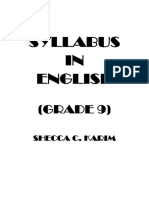 Syllabus IN English: (GRADE 9)