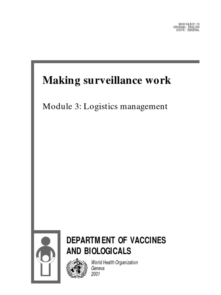 Making Surveillance Work Series Module 3 Logistics Management | PDF