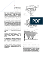 Separación por gravedad y partículas