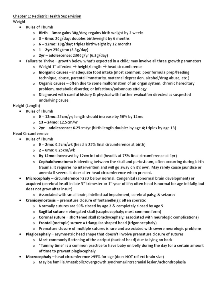Pediatric Health Supervision Guidelines | PDF | Major Depressive ...