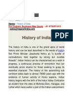 History of India: For Custom/ Business Map Quote +91 8750051915