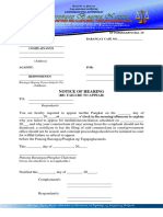 KP Form #19 (Notice of Hearing for Respondent)