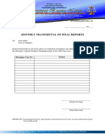 KP Form #28 (Monthly Transmittal of Final Reports)